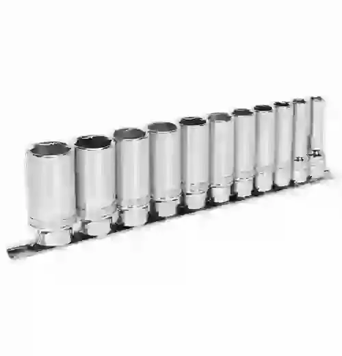 Sealey11pc 3/8"Sq Drive Deep Lock-On™ Socket Set - Imperial